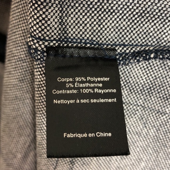 ASTR Jacket Open Front Plaid Blue Check Windowpane Navy XS‎ - Picture 4 of 6